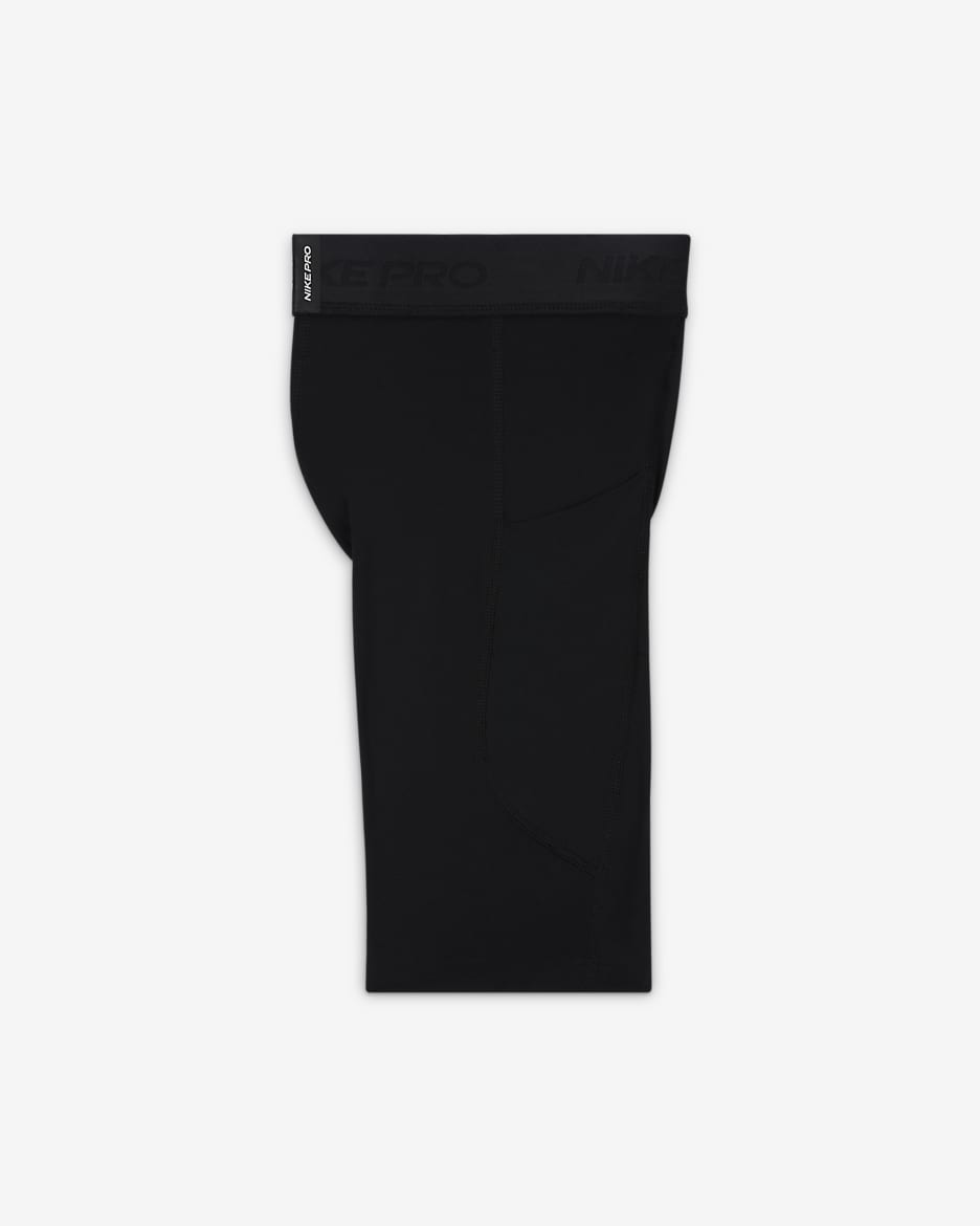 Nike Pro Dri-FIT-shorts til større børn (drenge) - sort/sort/hvid