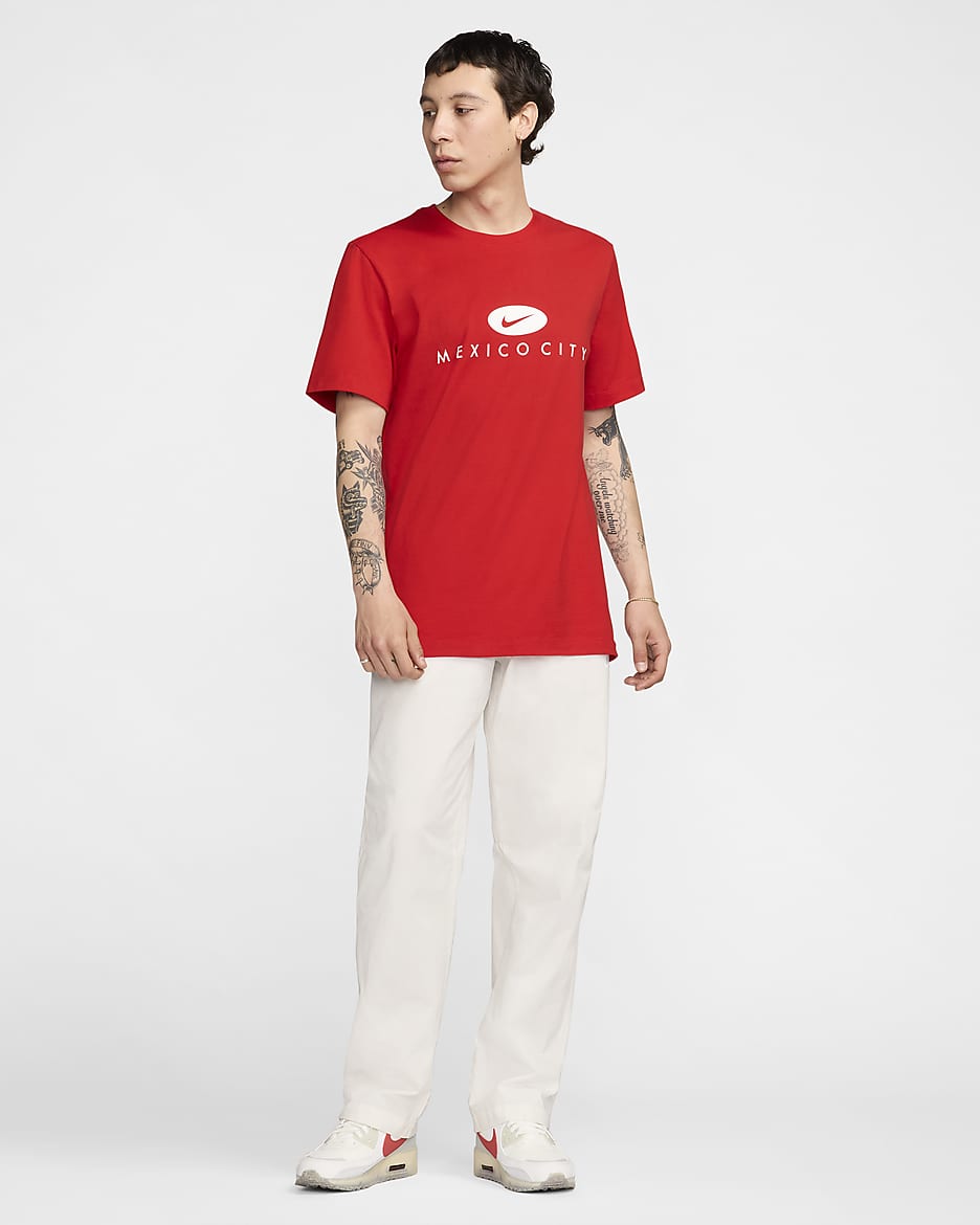 Playera City para hombre Nike Sportswear - Rojo universitario/Blanco