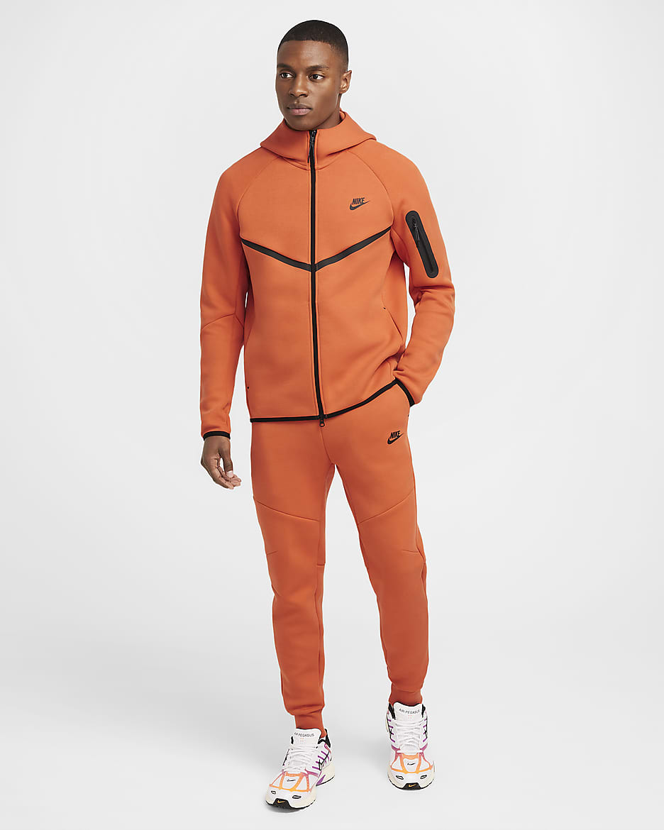 Nike Tech Men's Full-Zip Windrunner Hoodie - Vintage Coral/Black