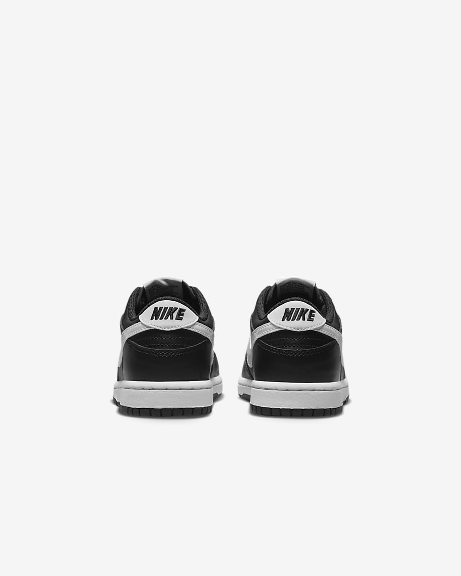 Nike Dunk Low Younger Kids' Shoes - Black/Black/White/White