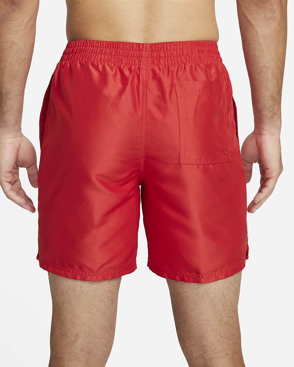 Traje de baño tipo short de voleibol de 18 cm para hombre Nike Essential - Rojo universitario