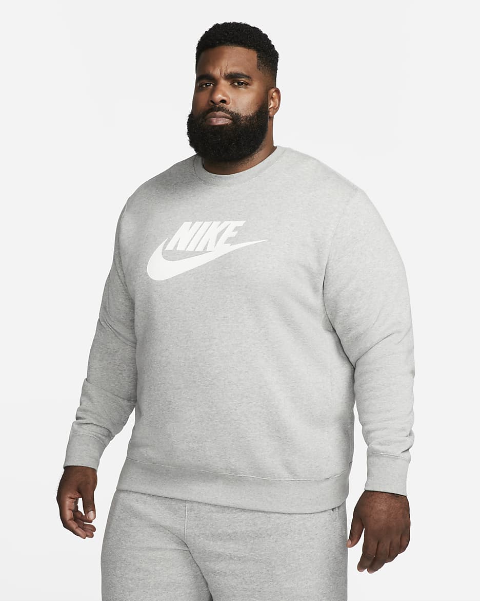 Sudadera con gráfico para hombre Nike Sportswear Club Fleece - Gris oscuro jaspeado