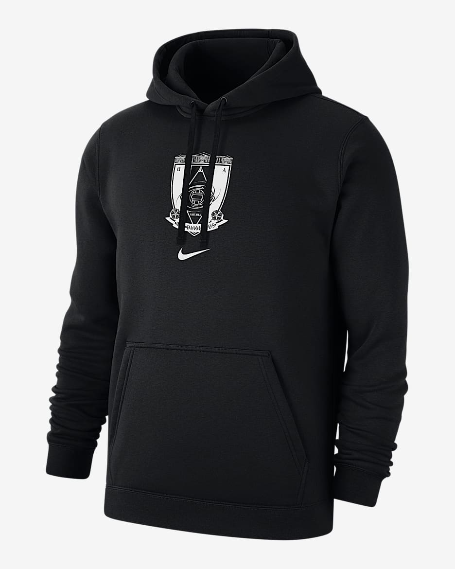 Sudadera con gorro sin cierre de fútbol Nike de tejido Fleece para hombre Urawa Club - Negro