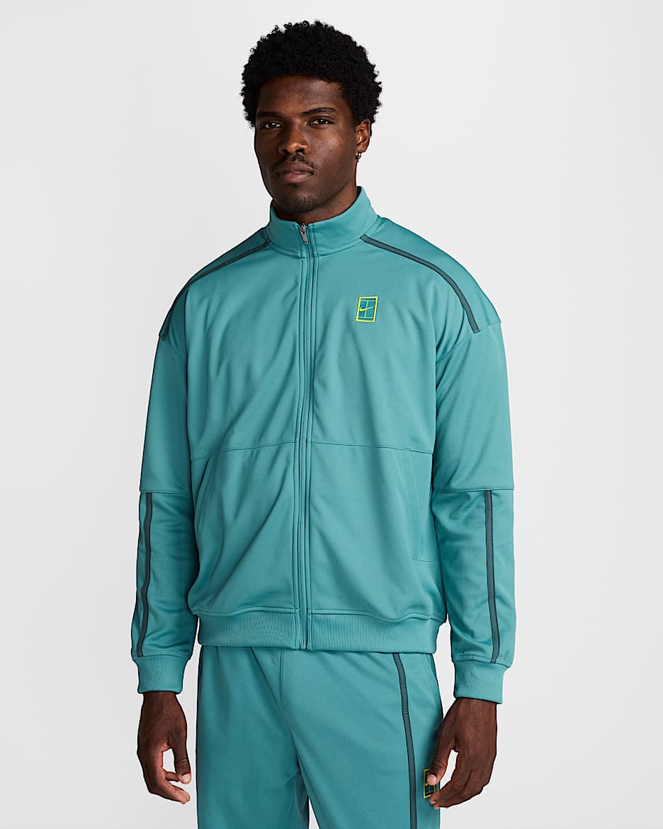 Veste de tennis NikeCourt Heritage pour homme - Mineral Teal/Faded Spruce