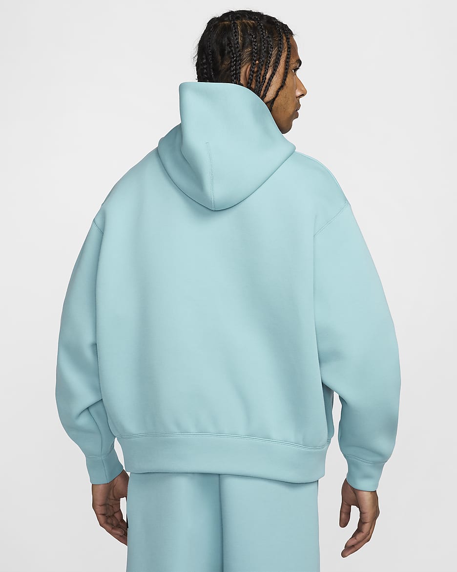 Nike Tech Reimagined Men's Fleece Hoodie - Denim Turquoise/Denim Turquoise