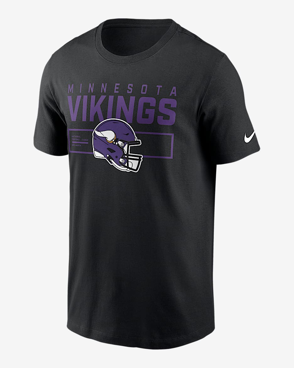 Minnesota Vikings Helmet Essential Men's Nike NFL T-Shirt - Black