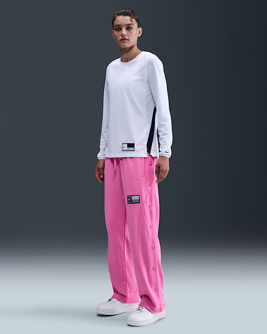 Nike Women's Fleece Tear-Away Basketball Pants - Playful Pink