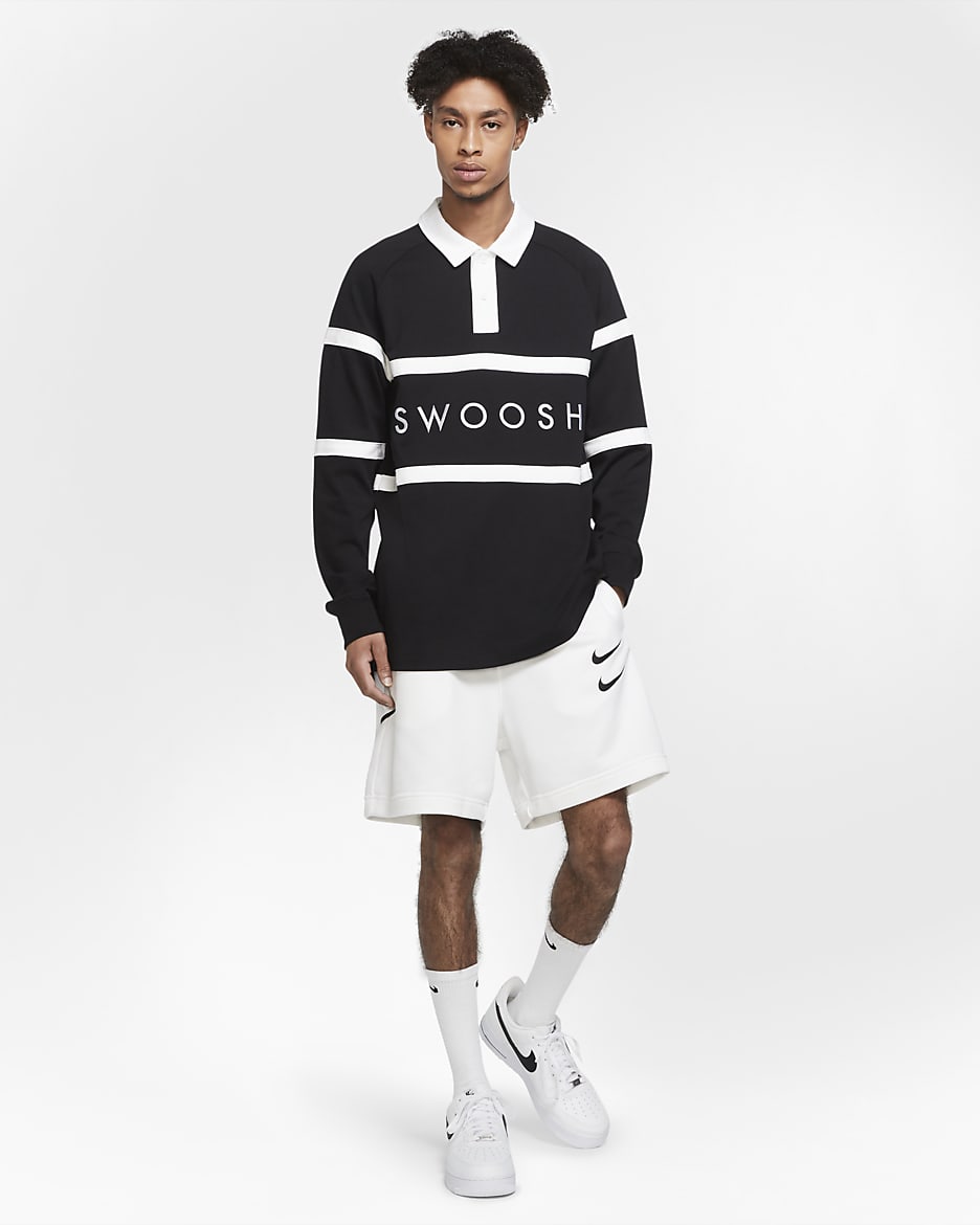 swoosh rugby shirt
