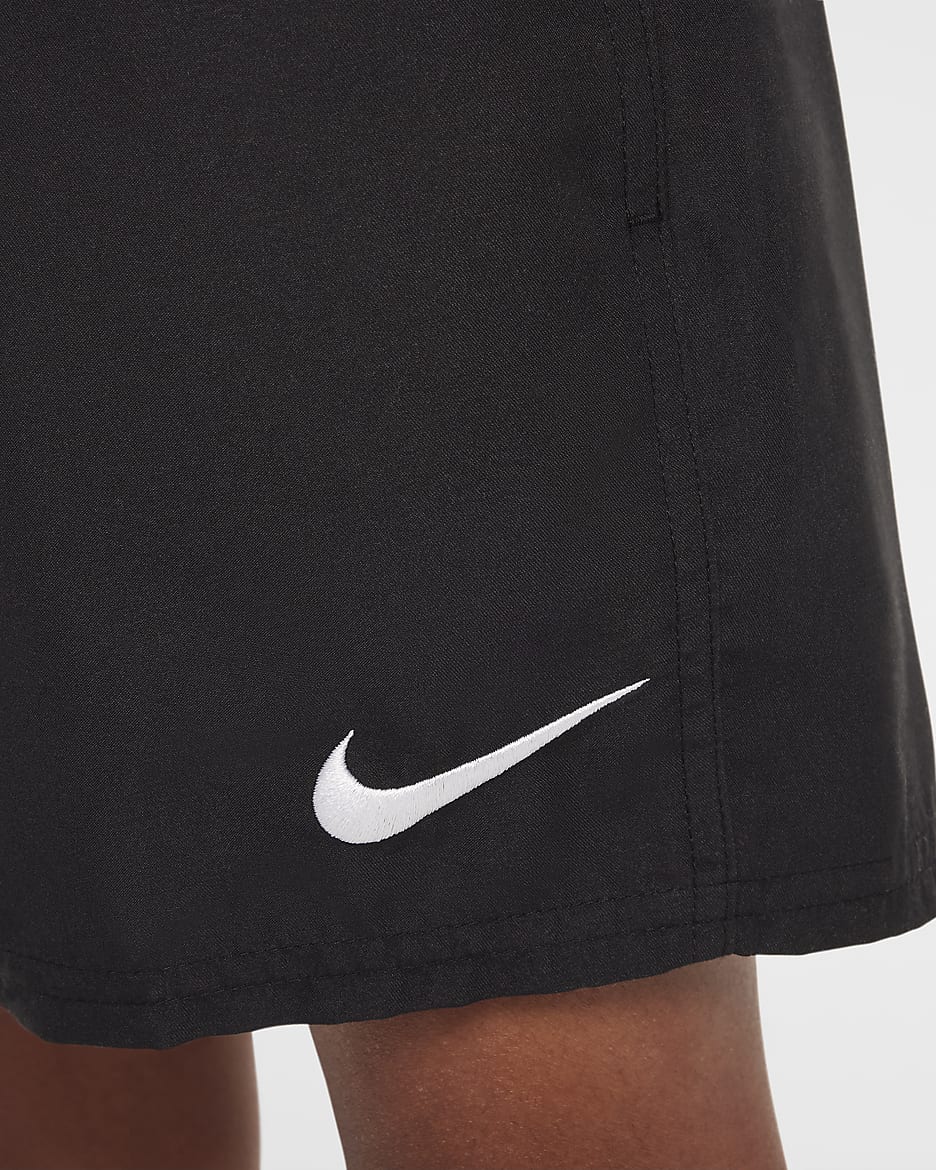 Shorts de vóleibol de 10 cm para niño talla grande Nike Essential Lap - Negro