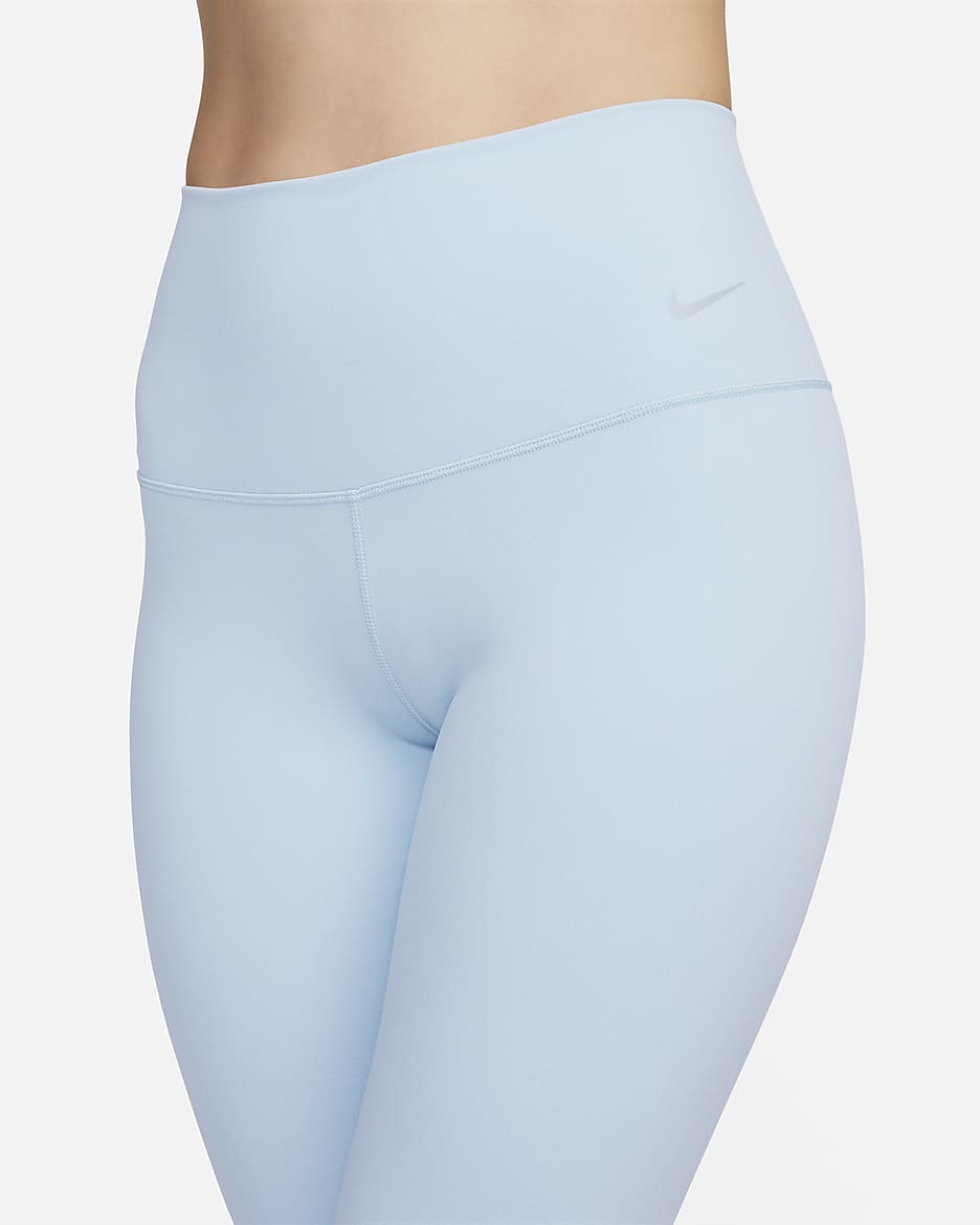 Nike Zenvy Women's Gentle-Support High-Waisted 7/8 Leggings - Light Armoury Blue/Black