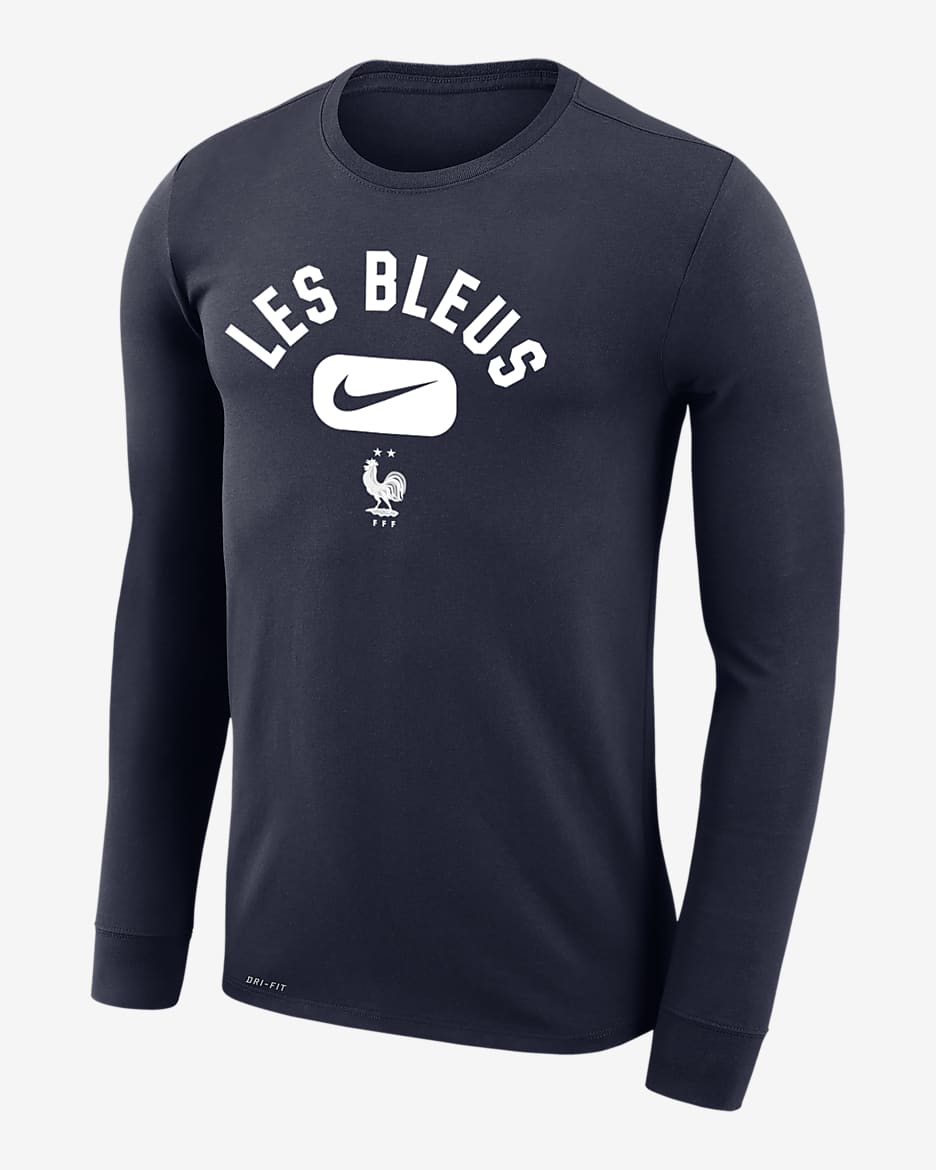 FFF Legend Men's Nike Dri-FIT Long-Sleeve T-Shirt - Navy
