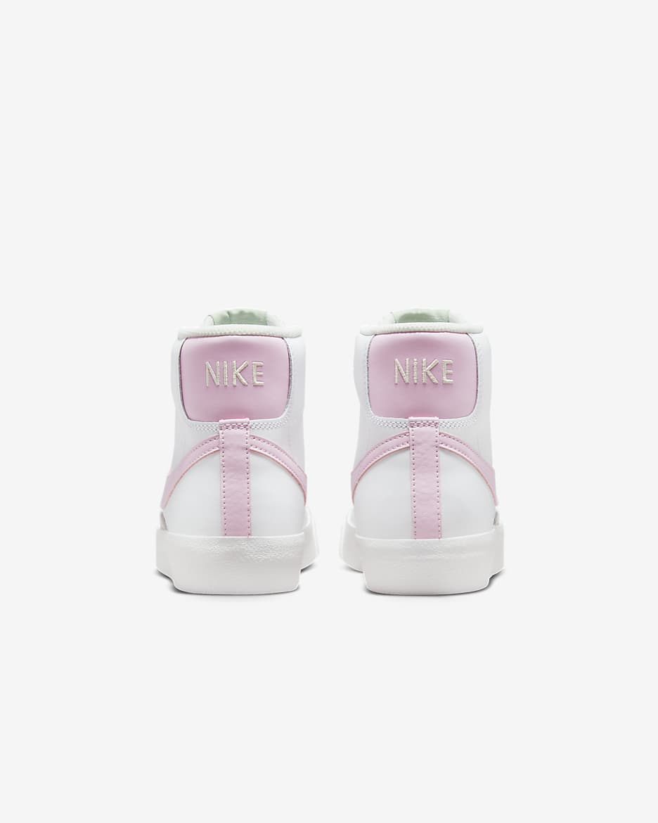 Tenis para niños grandes Nike Blazer Mid '77 - Blanco cumbre/Leche de coco/Pulpa dulce/Espuma rosa