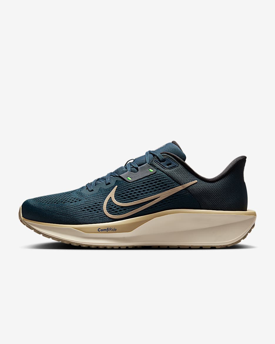 รองเท้าวิ่งโร้ดรันนิ่งผู้ชาย Nike Quest 6 - Armory Navy/Green Strike/ดำ/Desert Khaki