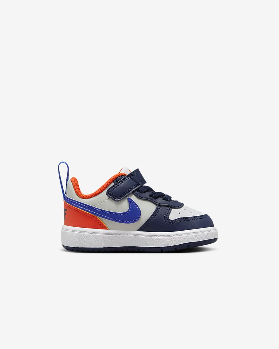 Nike Court Borough Low Recraft Baby/Toddler Shoes - Midnight Navy/Team Orange/Light Silver/Hyper Royal