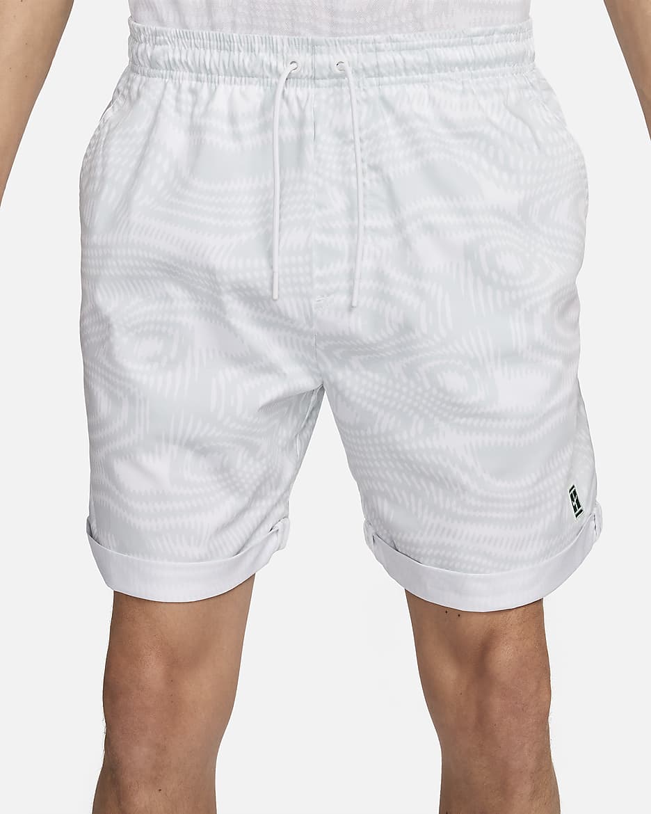 NikeCourt Heritage Dri-FIT tennisshorts voor heren (15 cm) - Wit