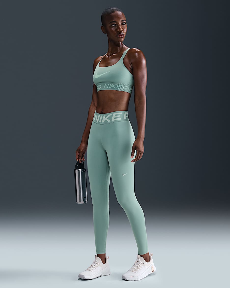 Dámské dlouhé legíny Nike Pro Sculpt s vysokým pasem - Cannon/Bílá