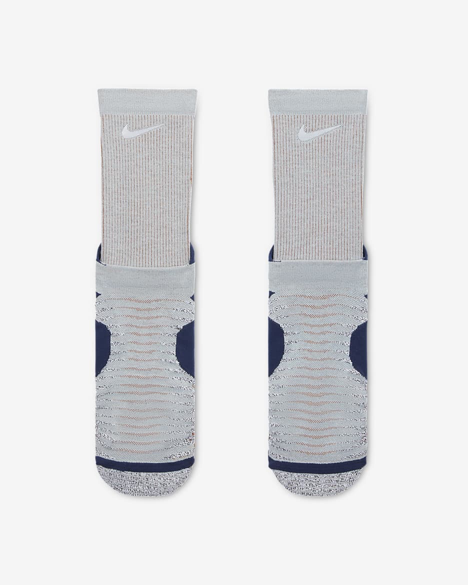 Chaussettes de trail mi-mollet Nike Dri-FIT - Glacier Blue/Midnight Navy/Dark Russet