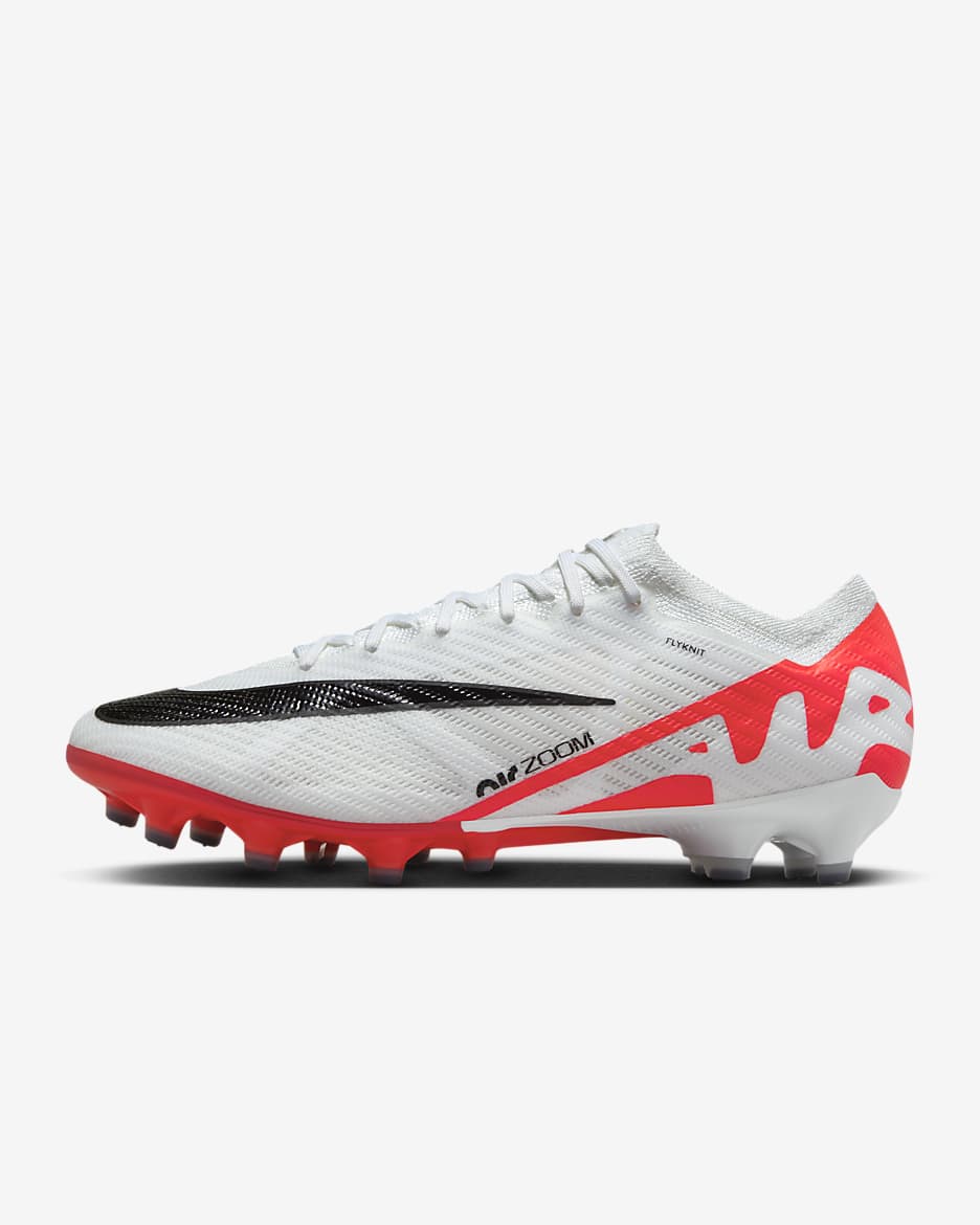 Nike Mercurial Vapor 15 Elite Artificial-Grass Low-Top Soccer Cleats - Bright Crimson/Black/White