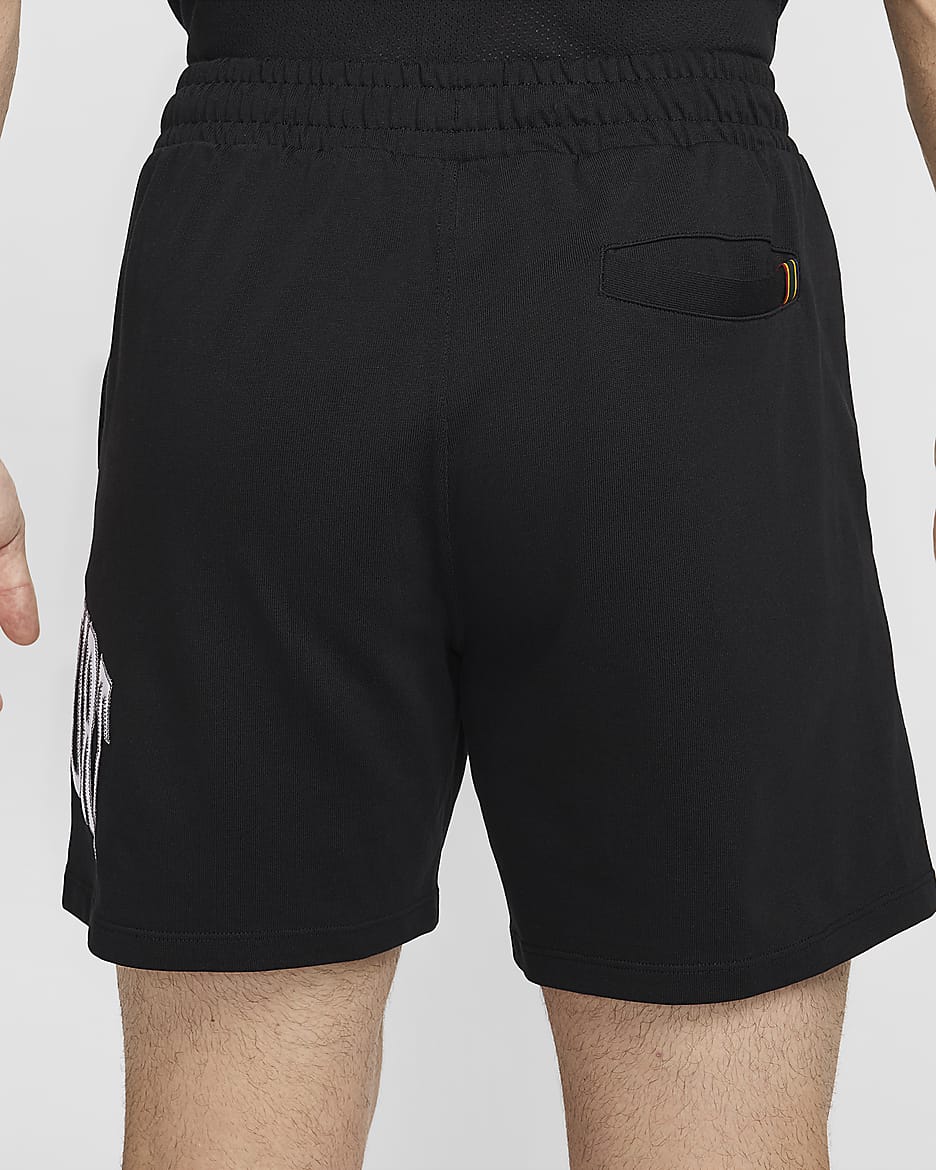 NikeCourt Heritage Tennisshorts (ca. 15 cm, Herren) - Schwarz/Weiß/Flat Pewter