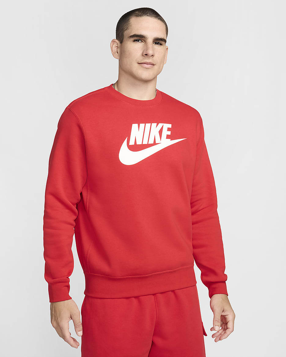 Sudadera con gráfico para hombre Nike Sportswear Club Fleece - Rojo universitario