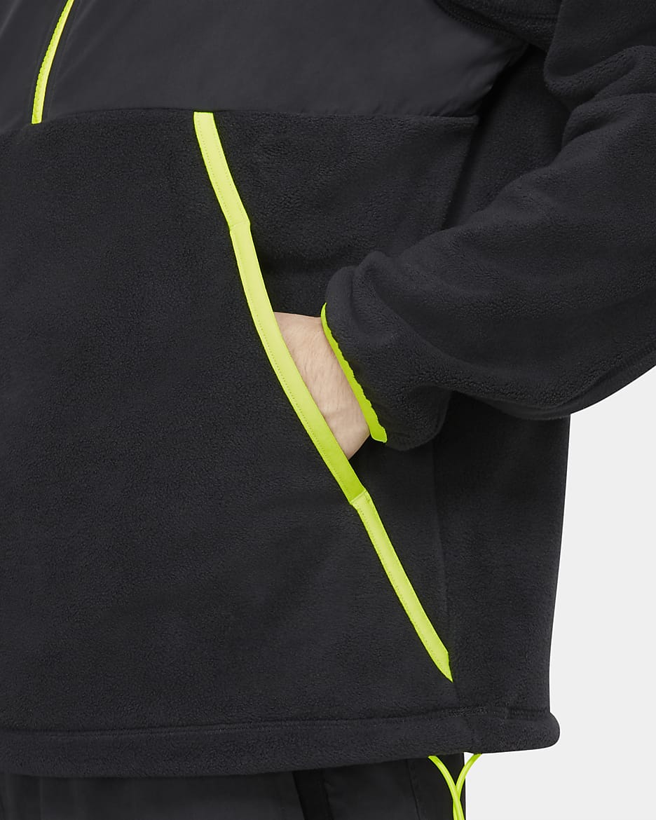 Nike Sportswear Men's Winterized Half-Zip Top - Black/Volt/Volt