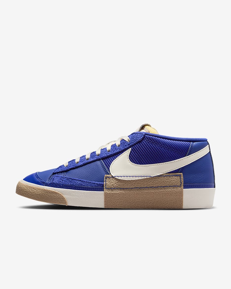 Nike Blazer Low Pro Club Men's Shoes - Deep Royal Blue/Gum Light Brown/Metallic Gold/Pale Ivory
