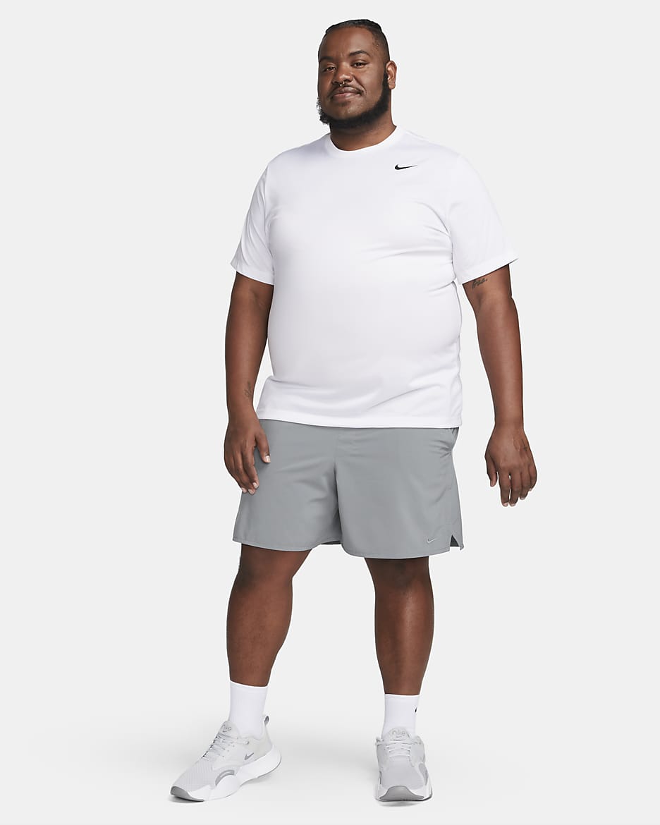 Nike Unlimited multifunctionele niet-gevoerde herenshorts met Dri-FIT (18 cm) - Smoke Grey/Zwart/Smoke Grey