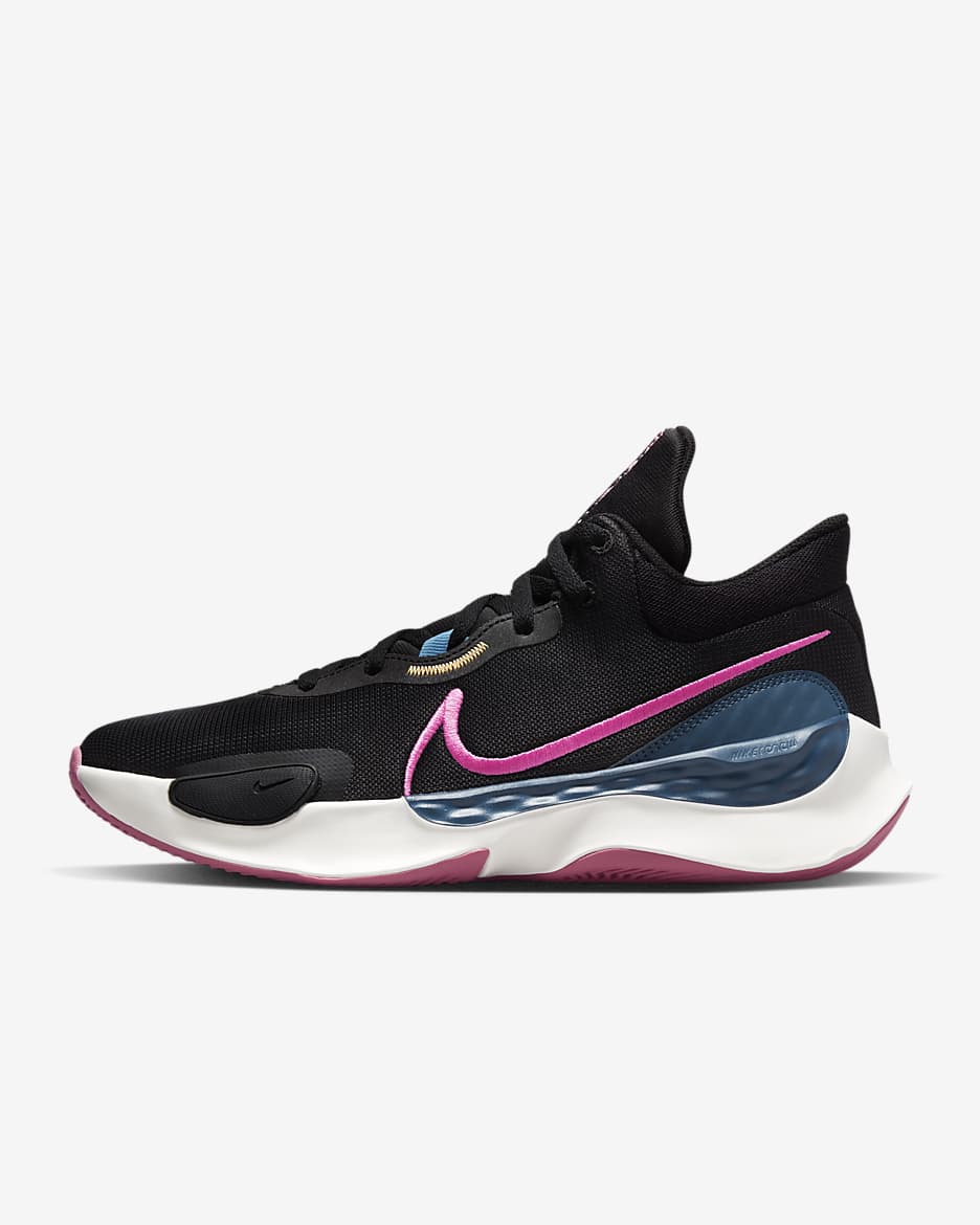 Nike Elevate 3 basketsko - Svart/Valerian Blue/Desert Berry/Pinksicle