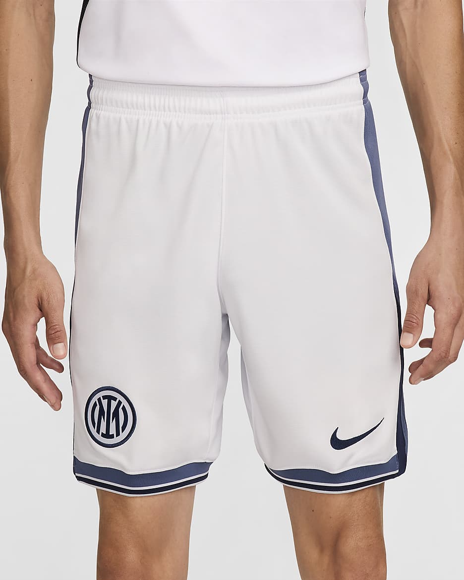 Męskie spodenki piłkarskie Nike Dri-FIT Inter Milan Stadium 2024/25 (wersja wyjazdowa) (replika) - Summit White/Iris Whisper/Midnight Navy