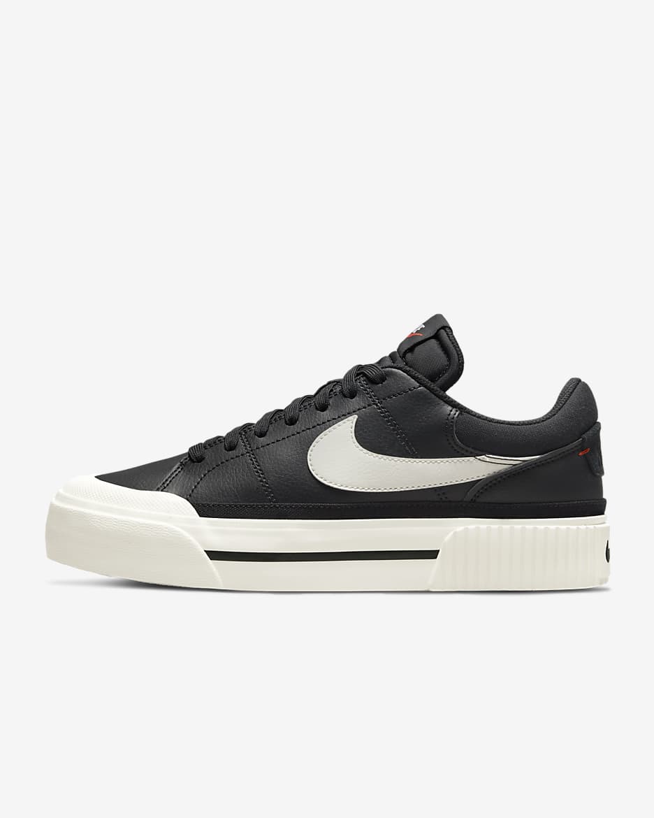 Nike Court Legacy Lift damesko - Svart/Hvit/Team Orange/Sail