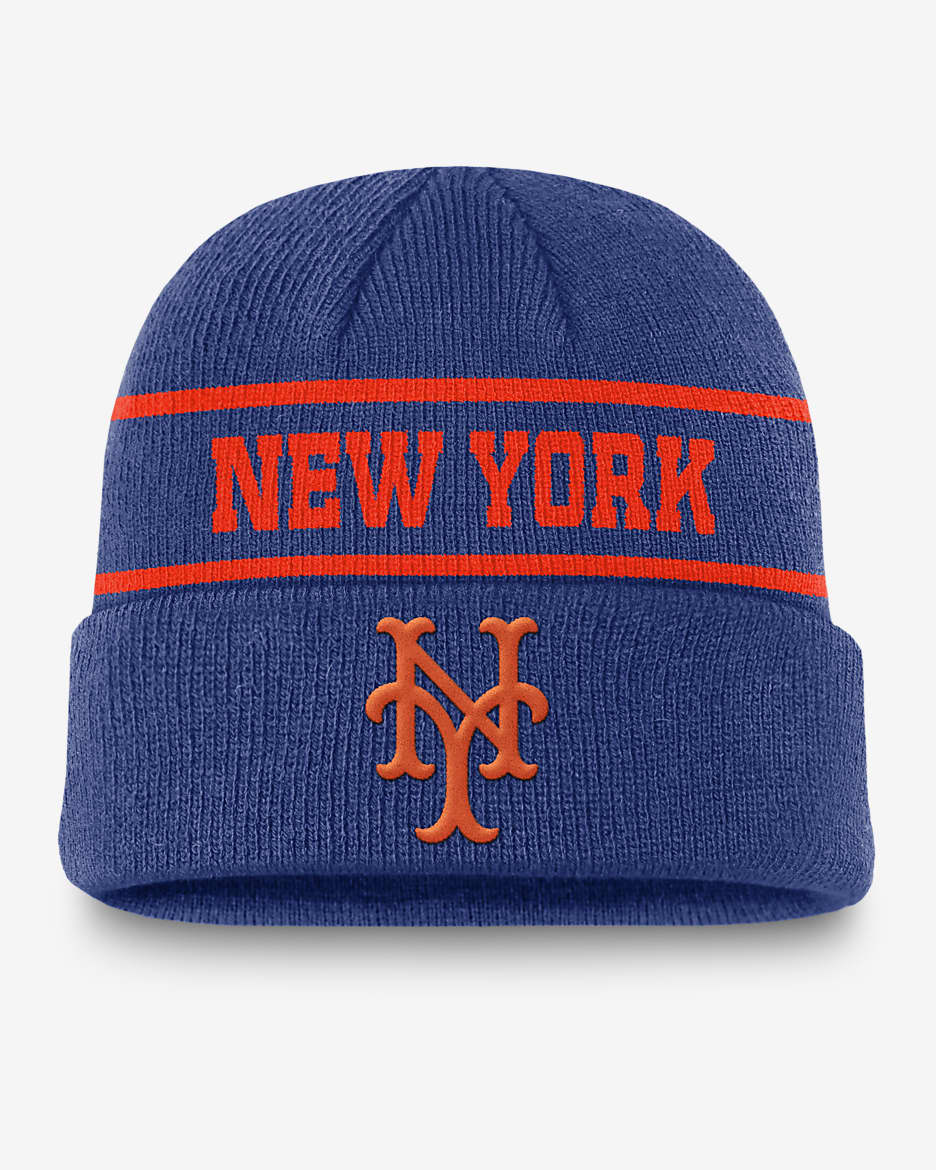 New York Mets Rewind Terra Men's Nike MLB Cuffed Beanie - Royal