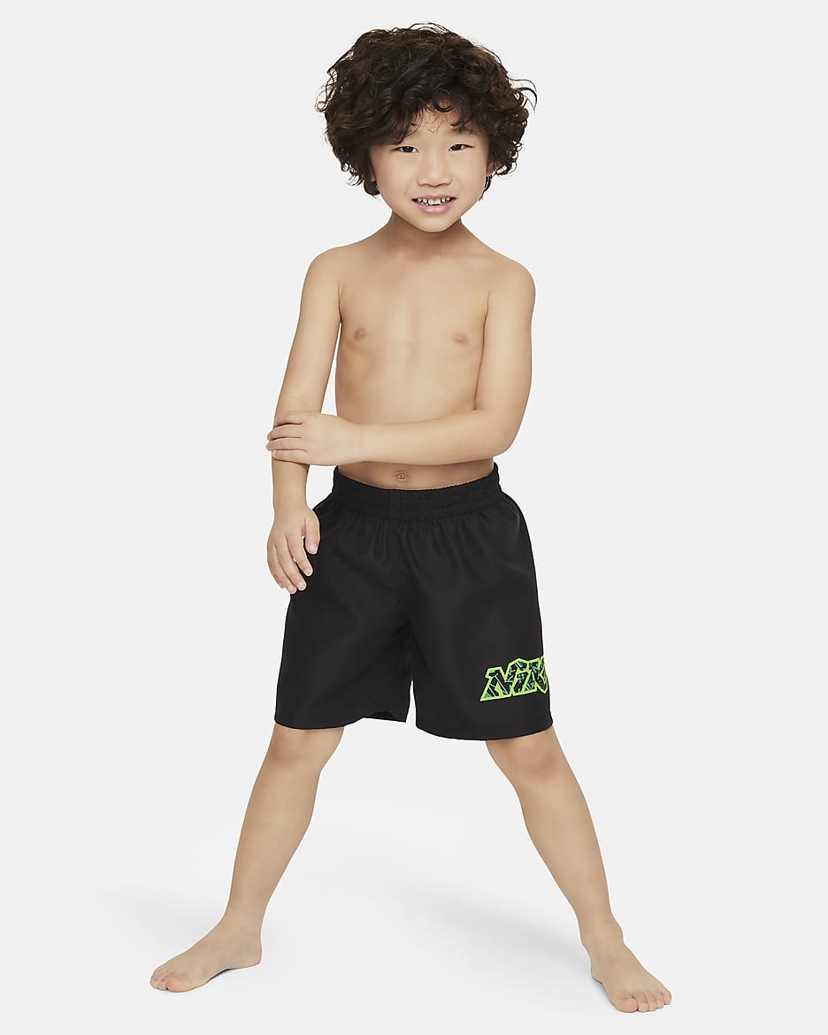 Shorts de voleibol de 13 cm para niños talla pequeña Natación Nike Jumble - Negro