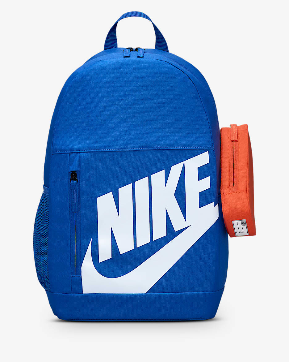 Σακίδιο Nike για μεγάλα παιδιά (20 L) - Game Royal/Πορτοκαλί/Λευκό