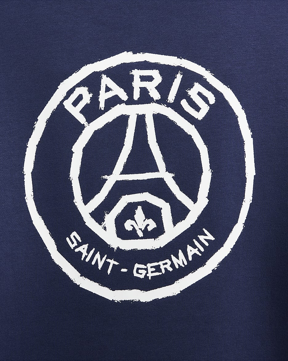 Paris Saint-Germain Phoenix Fleece Women's Nike Soccer Oversized Pullover Hoodie - Midnight Navy/University Red/White