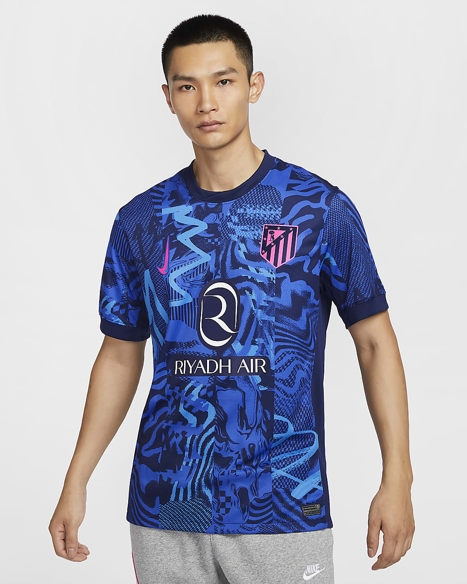 Atlético Madrid 2024/25 Stadium Third Men's Nike Dri-FIT Soccer Replica Jersey - Blue Void/Pink Glow