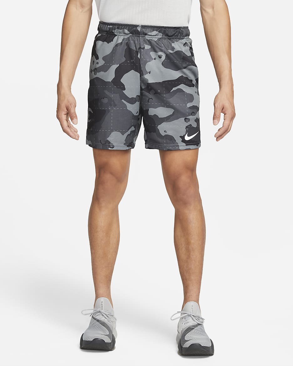 Nike Dri-FIT Men's Camo Training Shorts - Smoke Grey/White