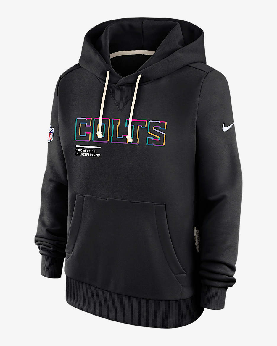 Indianapolis Colts Crucial Catch Women's Nike Dri-FIT NFL Pullover Hoodie - Black