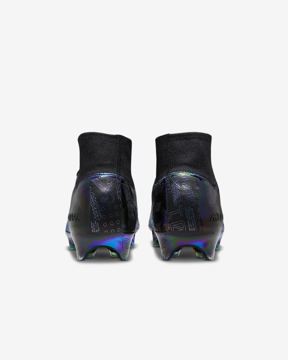 Nike Mercurial Superfly 10 Elite SE FG Yüksek Bilekli Krampon - Siyah/Siyah