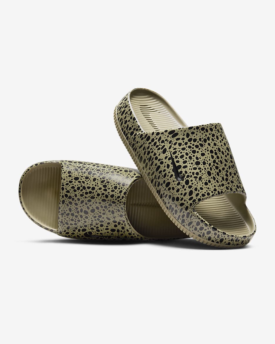 Nike Calm Damen-Slides - Neutral Olive/Schwarz