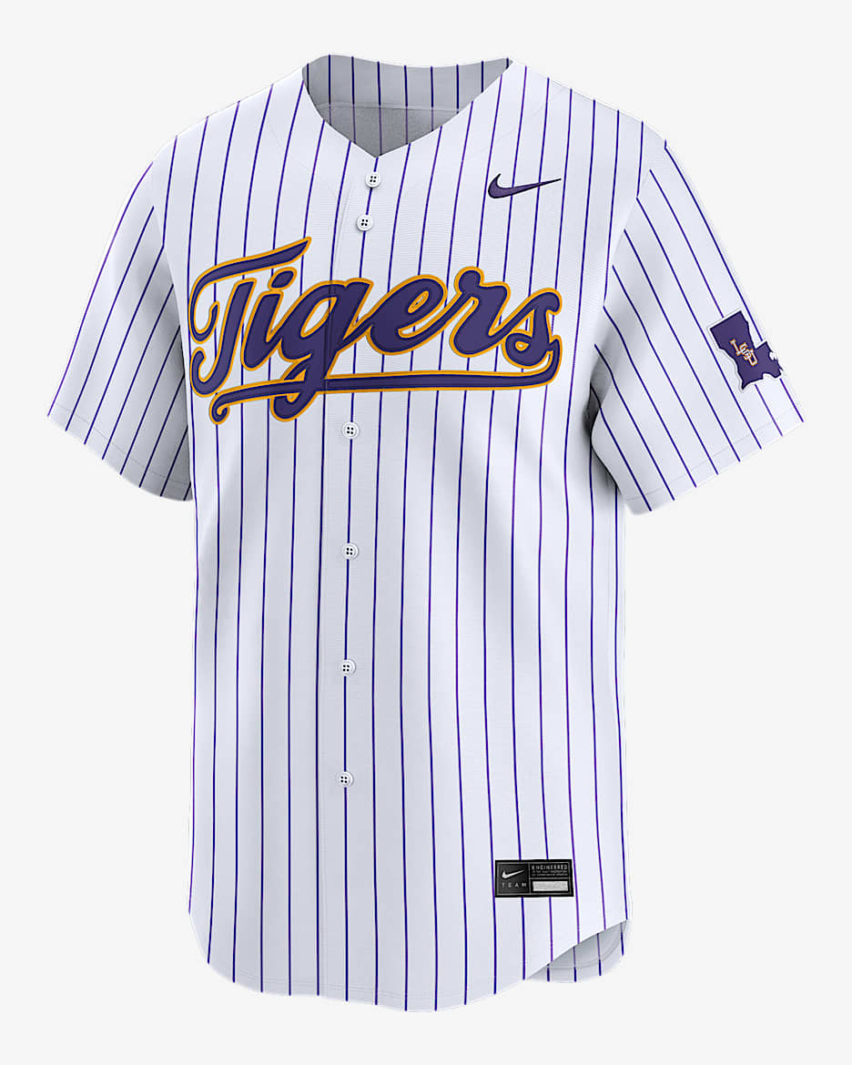 Jersey de béisbol universitario Nike Limited para hombre LSU Tigers - Blanco