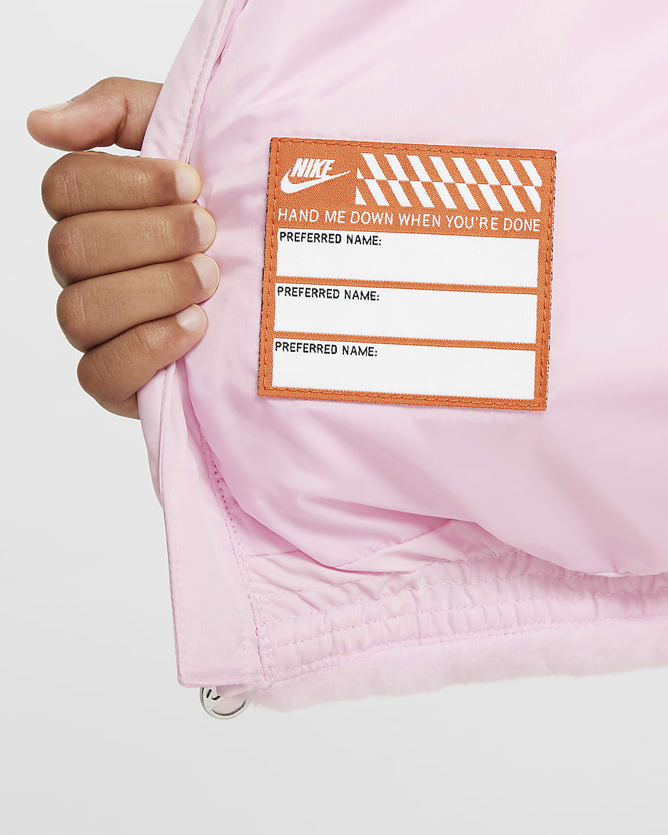 Casaco de pelo sintético Nike para criança - Rosa Foam