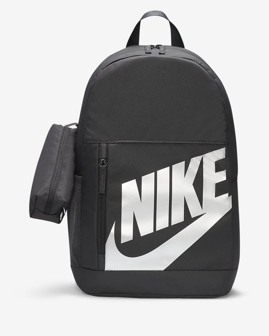 Nike Kids' Backpack (20L) - Dark Smoke Grey/Dark Smoke Grey/Metallic Silver