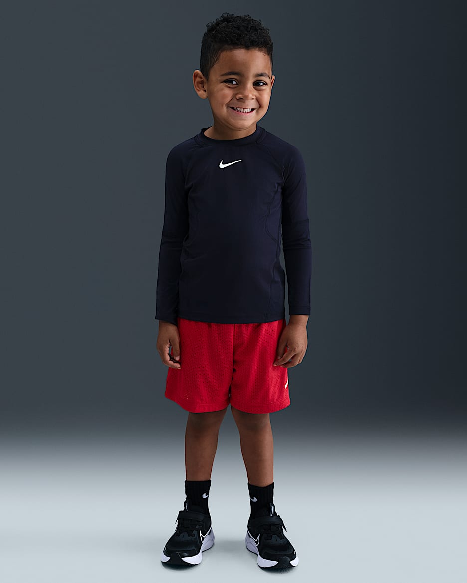 Nike Dri-FIT Toddler Multi Mesh Shorts - University Red