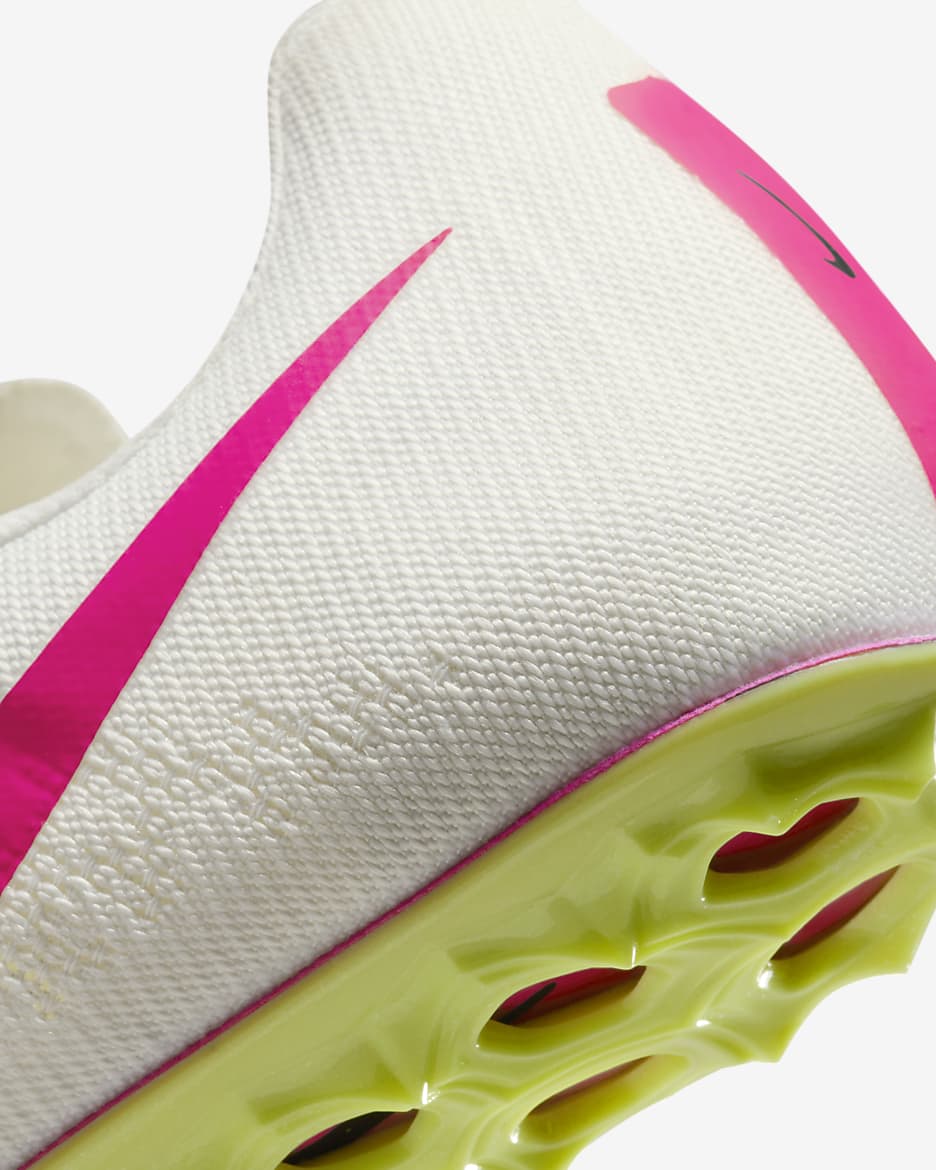 Nike Ja Fly 4 Track and Field sprinting spikes - Sail/Light Lemon Twist/Fierce Pink