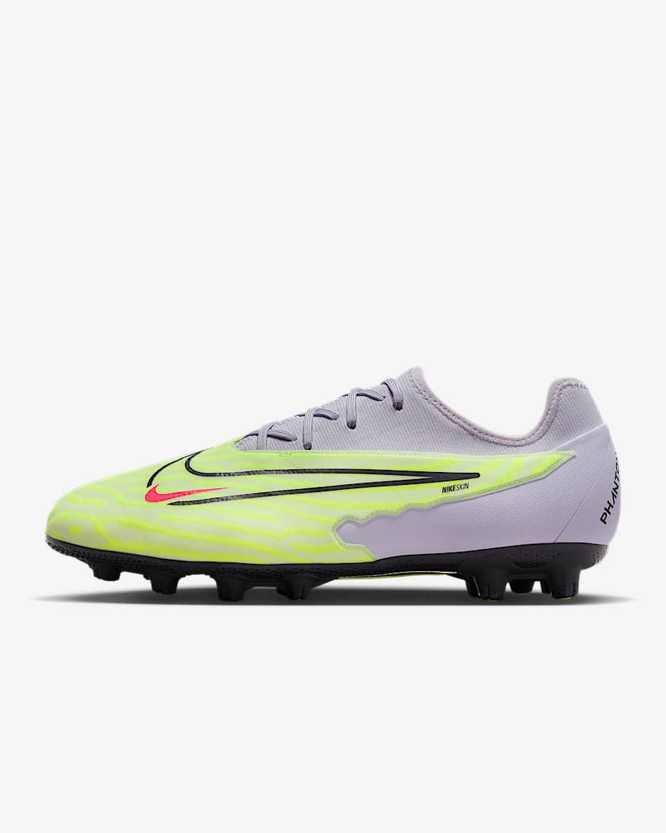 Nike Phantom GX Pro Hard-Ground Low-Top Soccer Cleats - Barely Volt/Barely Grape/Gridiron