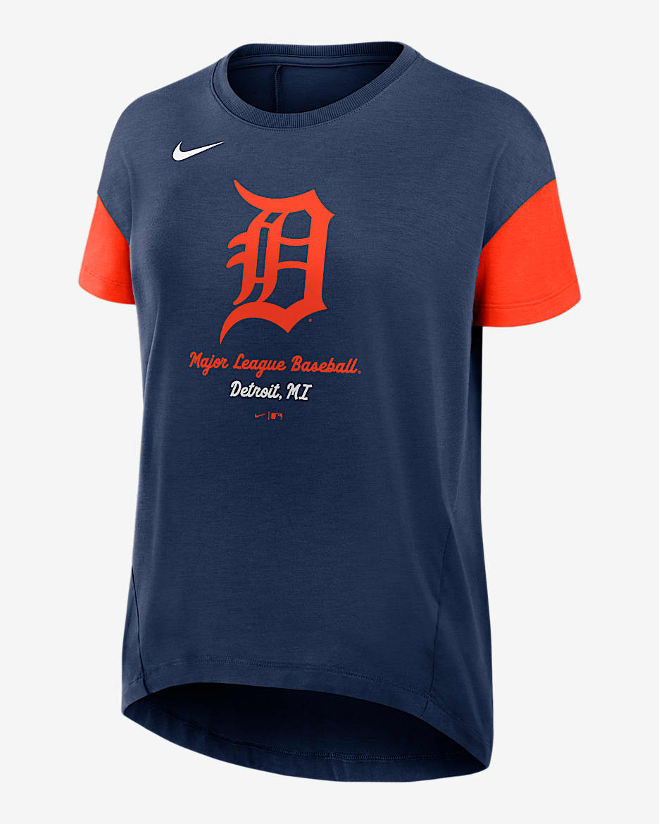 Detroit Tigers Flowy Women’s Nike Dri-FIT MLB T-Shirt - Navy