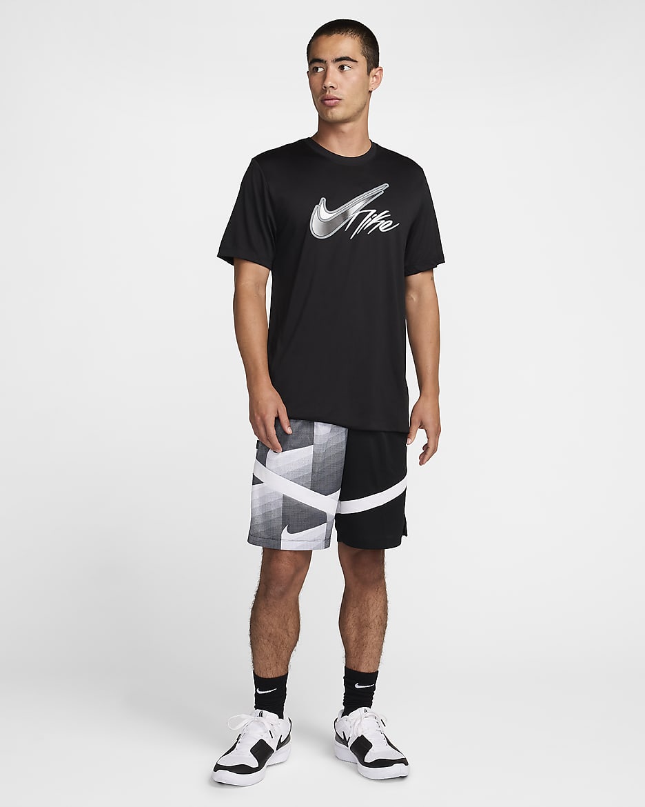 Nike Icon Men's 8" Dri-FIT Basketball Shorts - Black/White/White/White