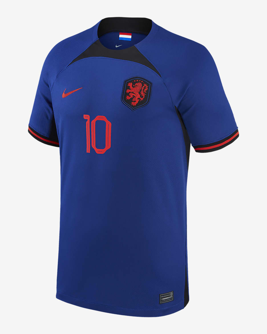 Netherlands National Team 2022/23 Stadium Away (Memphis Depay) Big Kids' Nike Dri-FIT Soccer Jersey - Royal