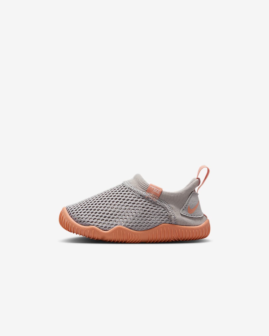 Calzado para bebés y niños pequeños Nike Aqua Sock 360 - Plata claro/Ágata melocotón