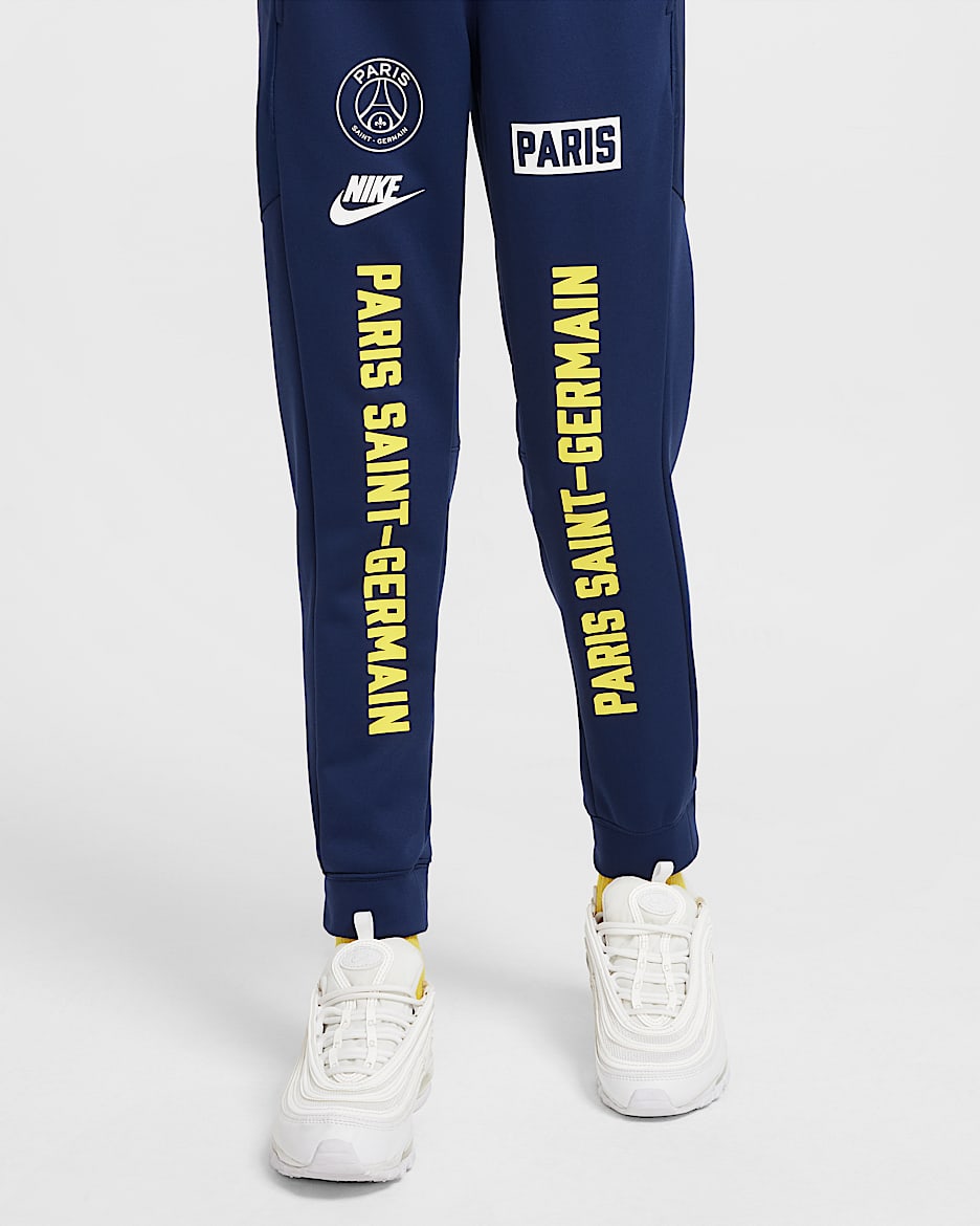 Paris Saint-Germain Older Kids' Nike Football Woven Tracksuit - Midnight Navy/Speed Yellow/White